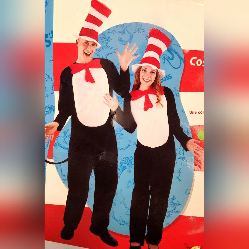 Adult Dr. Seuss Cat In The Hat Costume Size Small/medium